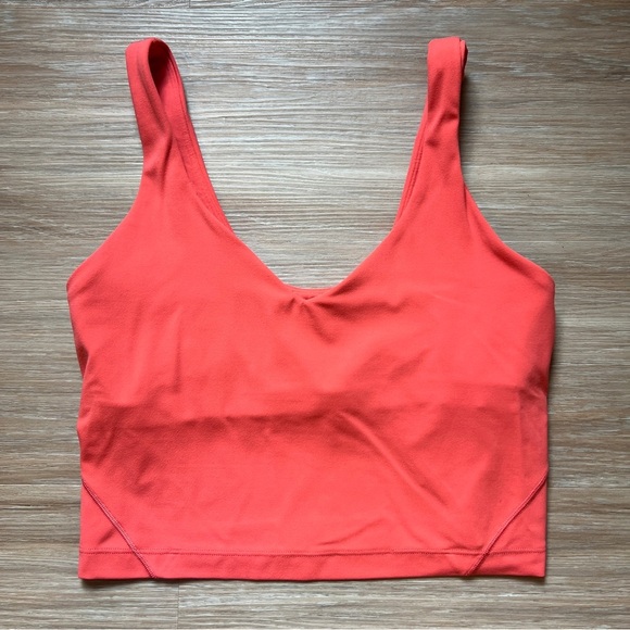 Lululemon align tank bright salmon, peachy pink orange color size 6 - Picture 1 of 8
